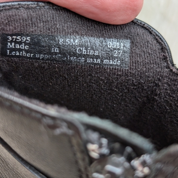 Clarks Bendables Dream Belle Leather Ankle Booties Black 37595 Women's Size 8.5 - Picture 8 of 8